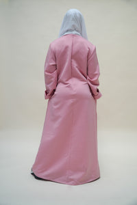 Dusty Pink Open Abaya