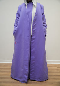 Plum Violets Open Abaya